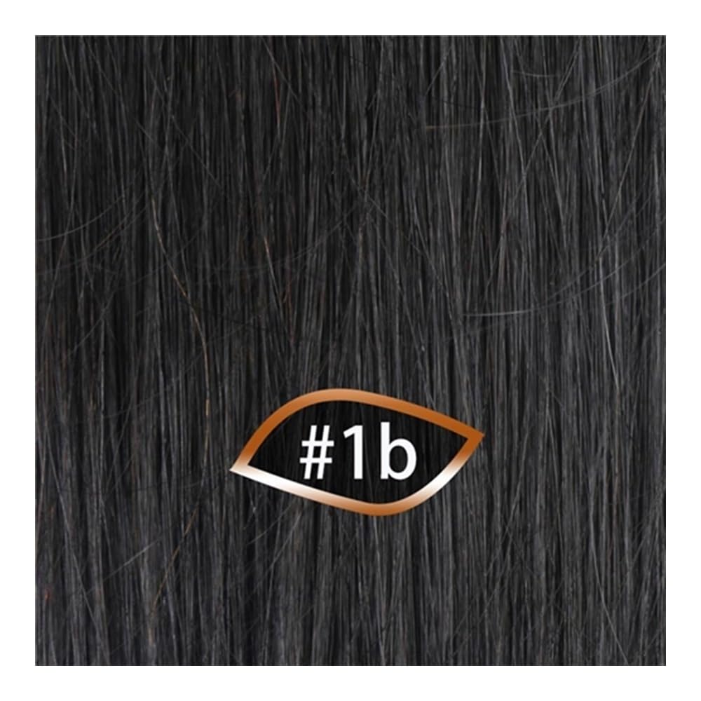 Topper for capelli umani con frangia for donne con capelli diradati | Base in pizzo 12×13 cm,Parrucchino dritto, base in morbido pizzo traspirante for le donne(Off Black,12 inches)