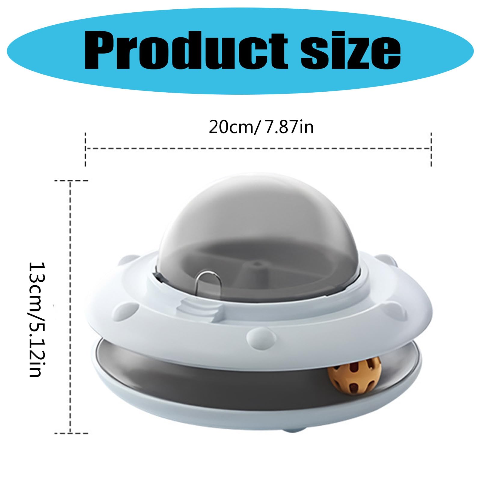 Intelligent Motions - Comederos activados para gatos, dispensador de golosinas de juguete con velocidad regular para mascotas en interiores, comederos de juego para gatos