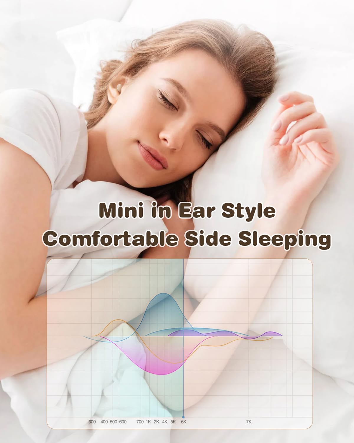 2 pares de mini auriculares invisibles pequeños inalámbricos Bluetooth para dormir, auriculares ocultos para dormir, microauriculares más pequeños y discretos de perfil bajo, auriculares para canal