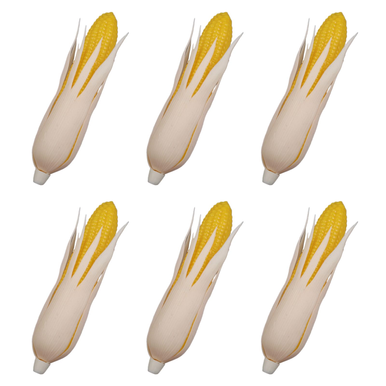 Tsophreniq 6Pcs Artificial Corn Simulation Vegetable Decorations Realistic Corn for Thanksgiving Photo Props Kitchen Basket Display Harvest Parties Decoration