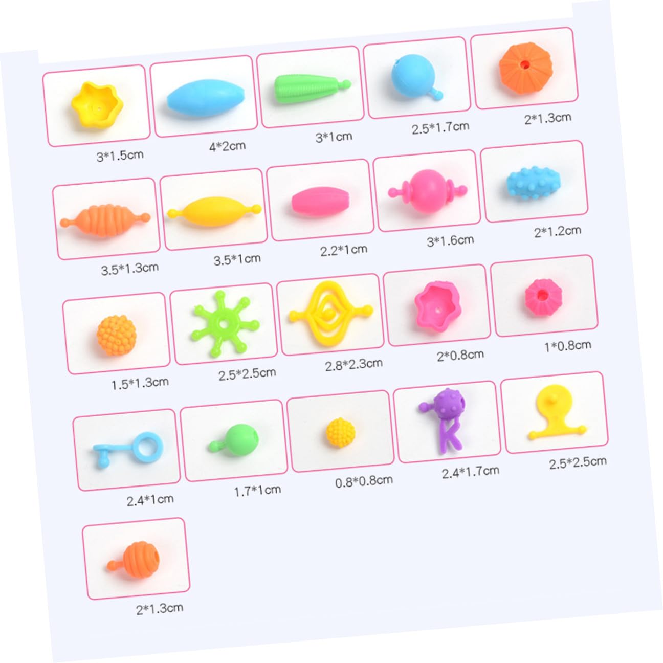 JOINPAYA Juego de Abalorios para Hacer Pulseras, Kit de Manualidades Infantil Cuentas de Plástico, Caja Portátil para Niñas y Niños