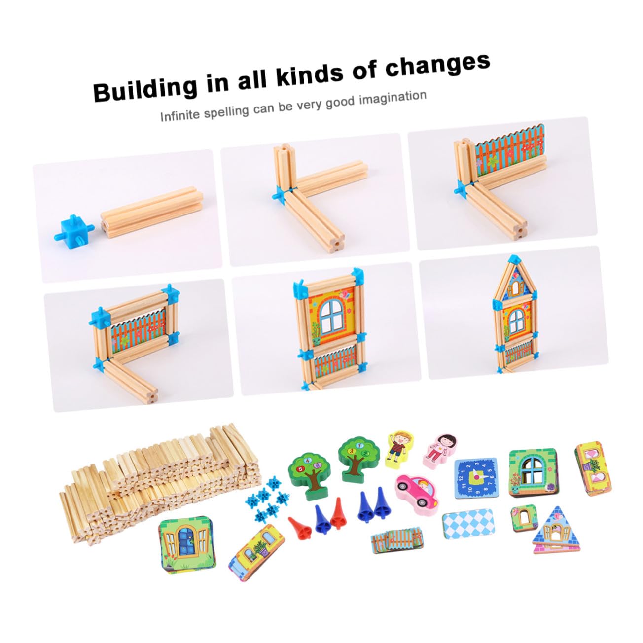 Rompecabezas 3D de Casa de Madera 128 Piezas para Armar | Modelo Creativo Educativo, Decoración de Escritorio para Mesa y Oficina, Mejora la Habilidad Manual y Lógica