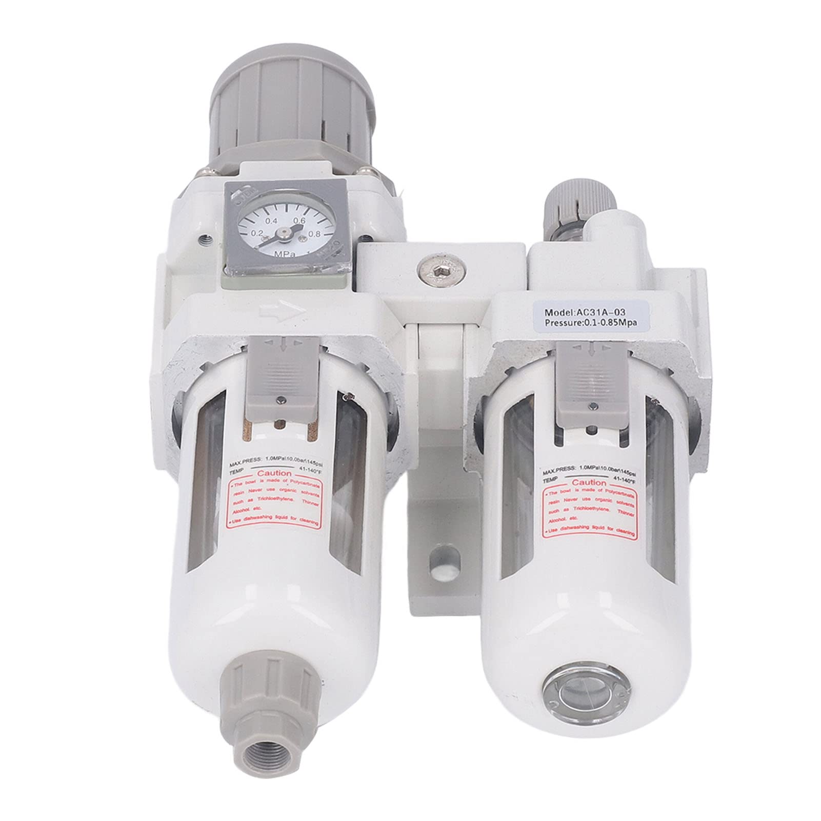 Regulador de presión de aire con filtro separador de aceite y agua, regulador de filtro de aire comprimido G3/8", válvula de control de de secado ajustable para