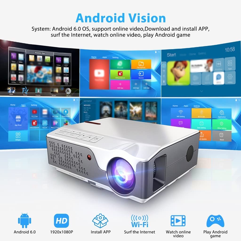 ARTSZY Proiettore Full Hd 1080p Td96 Td96w Android WiFi Led Proyector Nativo 1920 X 1080p 3D Home Theater Smart Phone Beamer