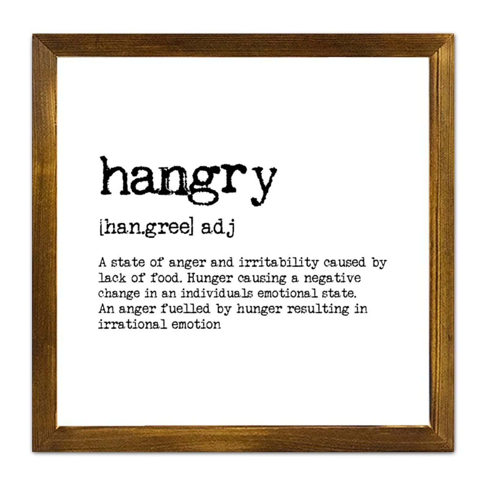 Impression artistique chrétienne Hangry sur panneau en bois noble vintage 30 cm