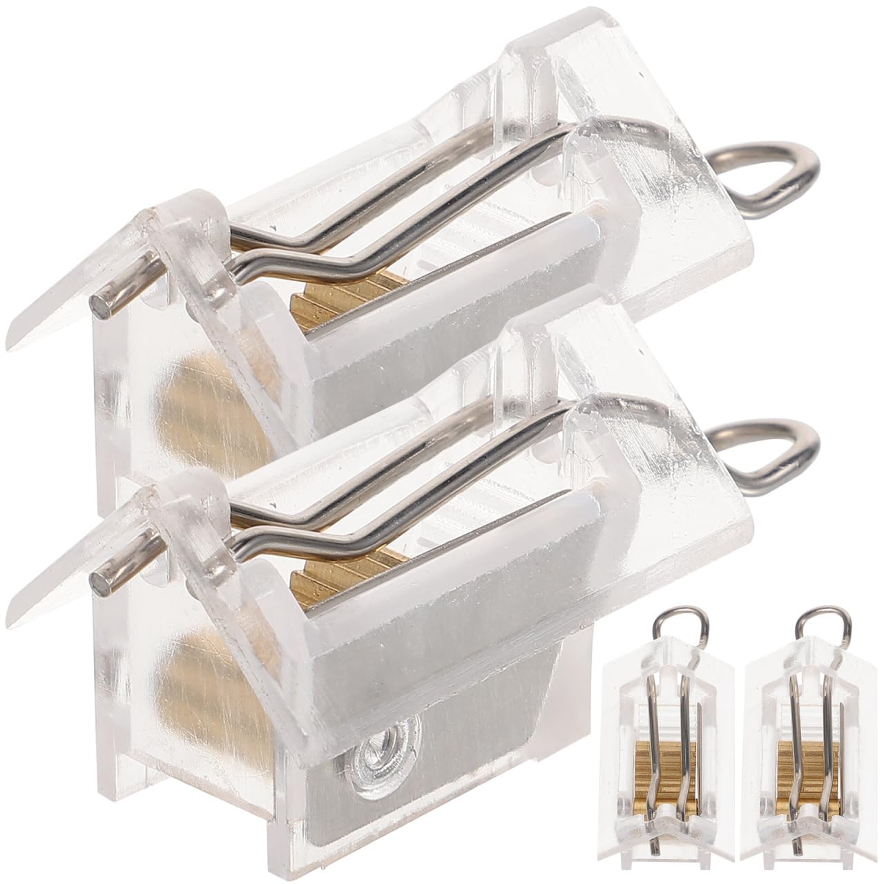 DECHOUS Ganci Per Bacchette Tende In PVC - 24 Pezzi Ricambio Per Tende Veneziane E Verticali, Misura 2,5x1,2cm