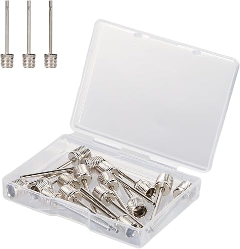 Therma Aguja de bomba de bola Aguja de inflado de bomba de bola de acero inoxidable 304, agujas de bomba de aire, para pelotas deportivas,