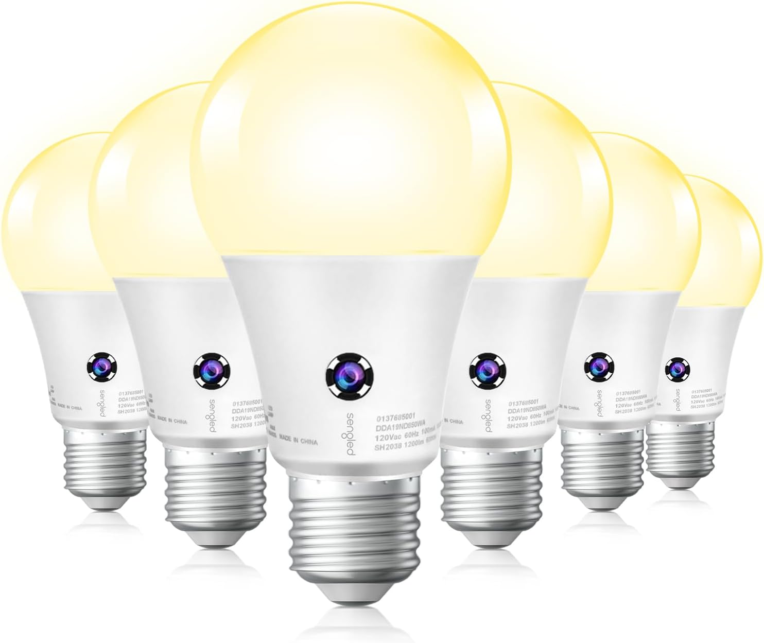 Sengled Dusk to Dawn Light Bulbs, Automatic Photocell Led Bulb for Outdoor Lighting, 3000K Soft White, A19 LED, 1200LM, Sensor Light Bulbs 10.5 Watt Equivalent, 6 Pack