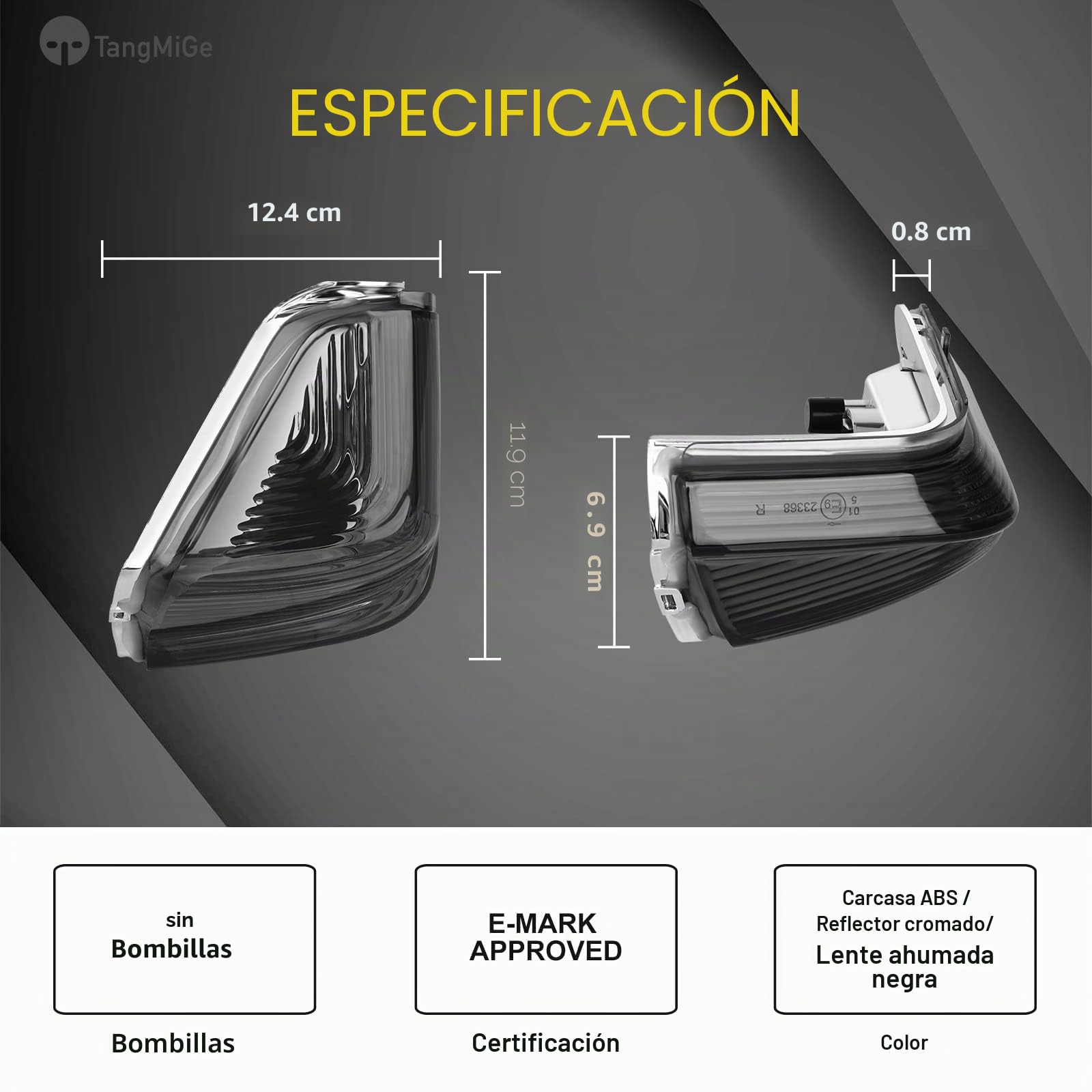 TangMiGe Retrovisor luces de giro intermitente indicador lateral espejo para Mercedes Benz MB Sprinter 906 2006-2018, 907/910 2018-up; Volkswagen VW Crafter 30-50 (2E) 2006-2016