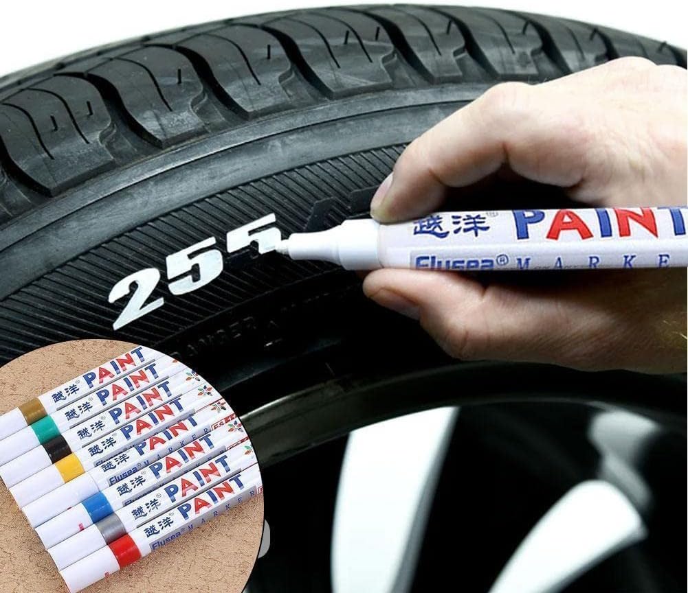 1PC Car Paint Marker Pen Waterproof Permanent Paint Marker Pen Ink Car Tyre Rubber Tire Metal Stationary Supplies Tread