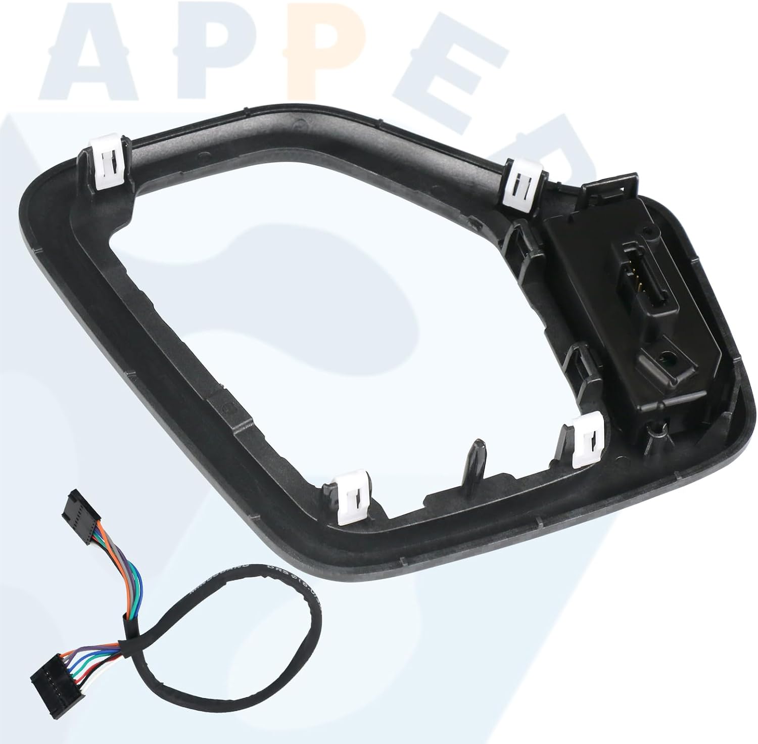 Transmission Shifter Bezel with Wire Harness 5YD27LS5AA 5YD27XSAAA 68413957AA Carbon Fiber for Gear Shift Compatible with 2014-2018 Jeep Cherokee Service Shifter