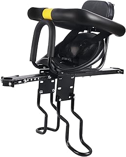 YouTeMei Kids Bike seat, Front Mounted Bike Seat for Adult Bike,Safety Carrier with Cushion Armrest for Kids, Back Rest Fo...