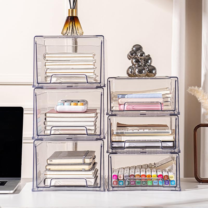 Image of clear Drawer-Type Plastic Storage Box Bins Organizer,Family First Aid Kits Medicine cabinet Box Organizer,Closet ,Shelf,Ointments, Adhesive Bandages,Cosmetics,Office Items (clear, 2L Extra Large)