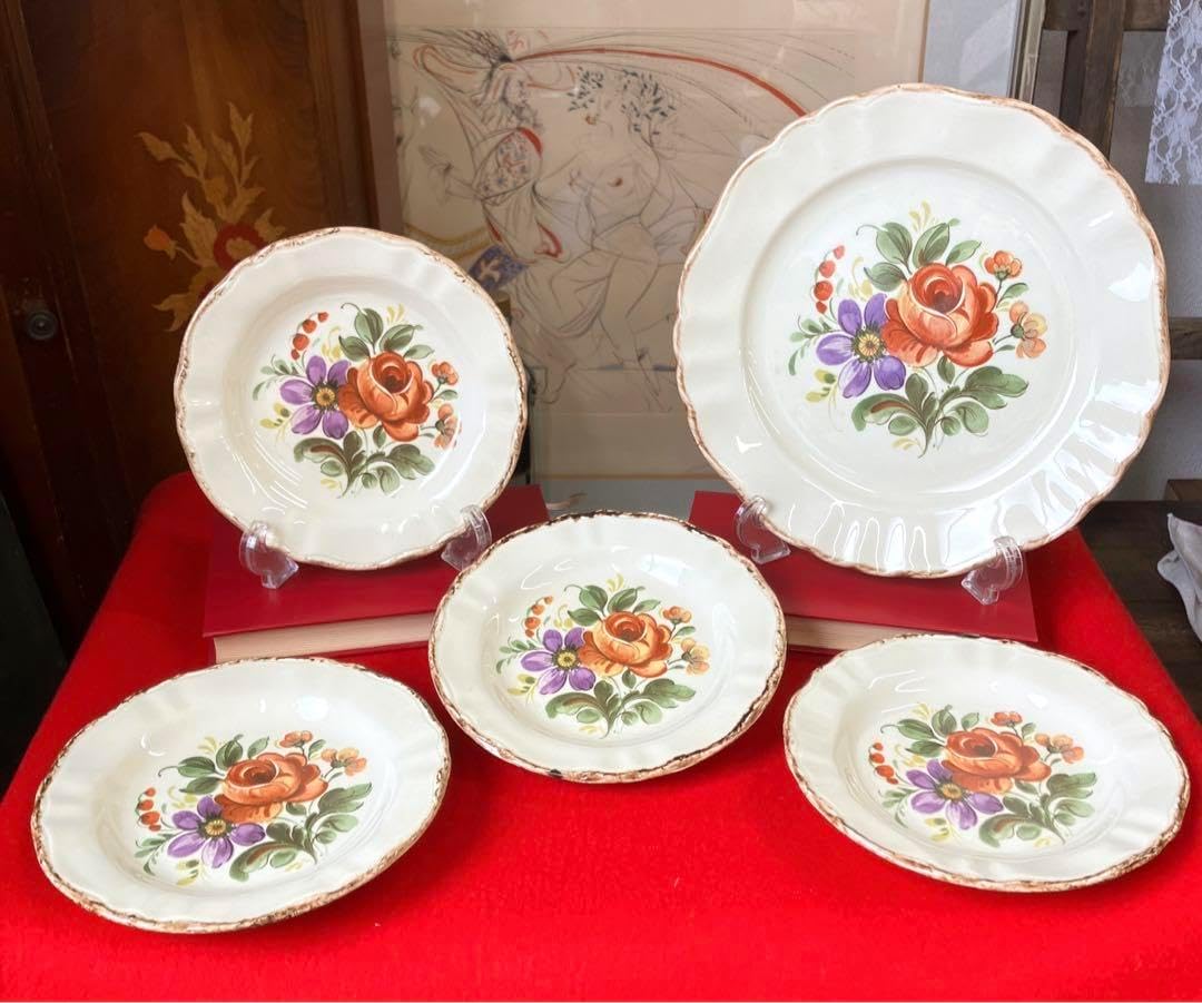 銀板画】 美味しそうなフルーツの入ったバスケット 林檎 りんご バスケット