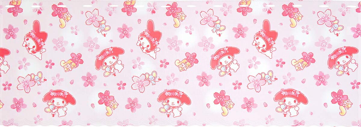 Amazon｜のれん工房 カフェカーテン マイメロディ さくら 幅120×丈45cm