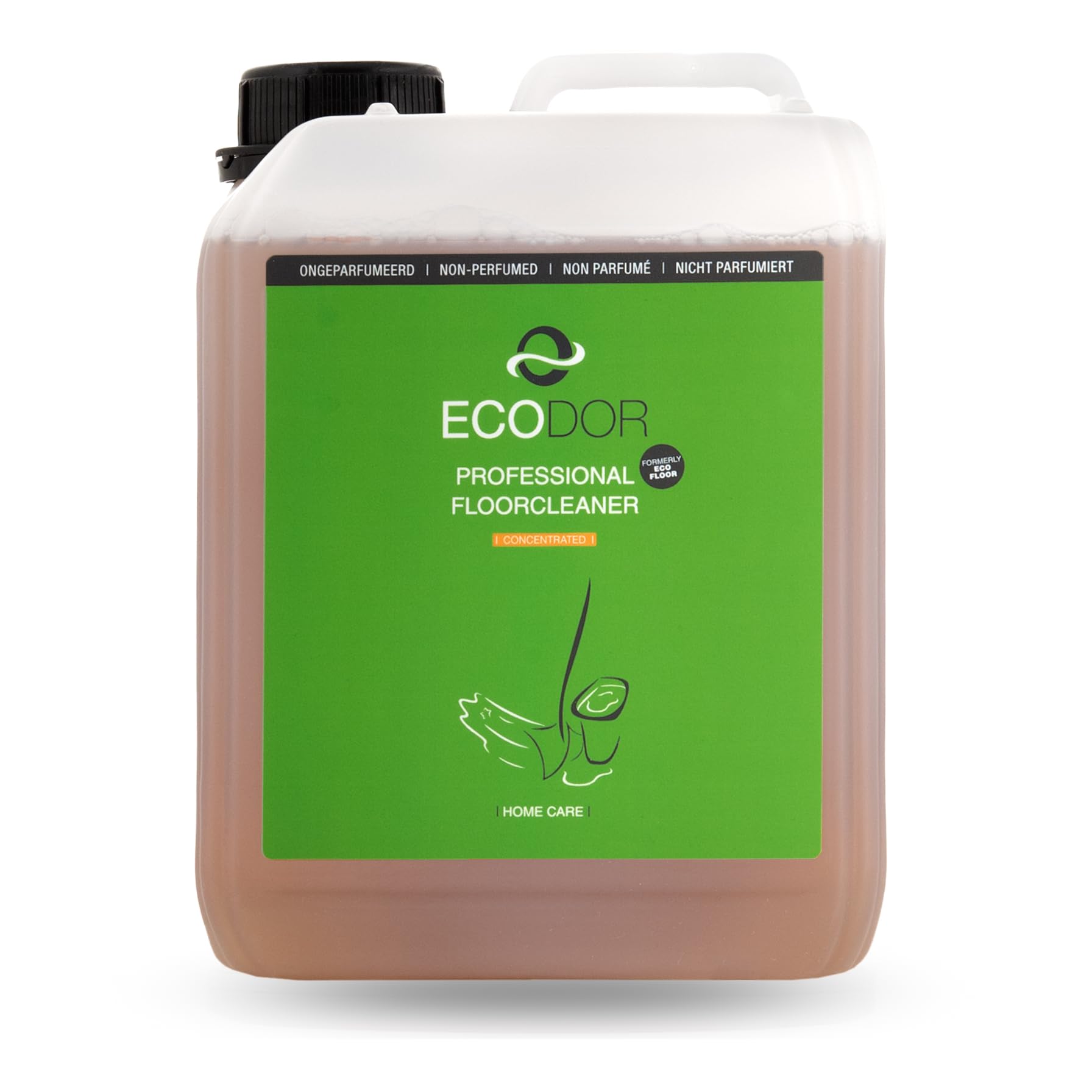 EcoFloor 2500ml | Potente limpiador de pisos profesional que limpia y desodoriza eficazmente | Concentrado para uso a largo plazo | Sin perfume | Ecológico | También contra el olor a orina