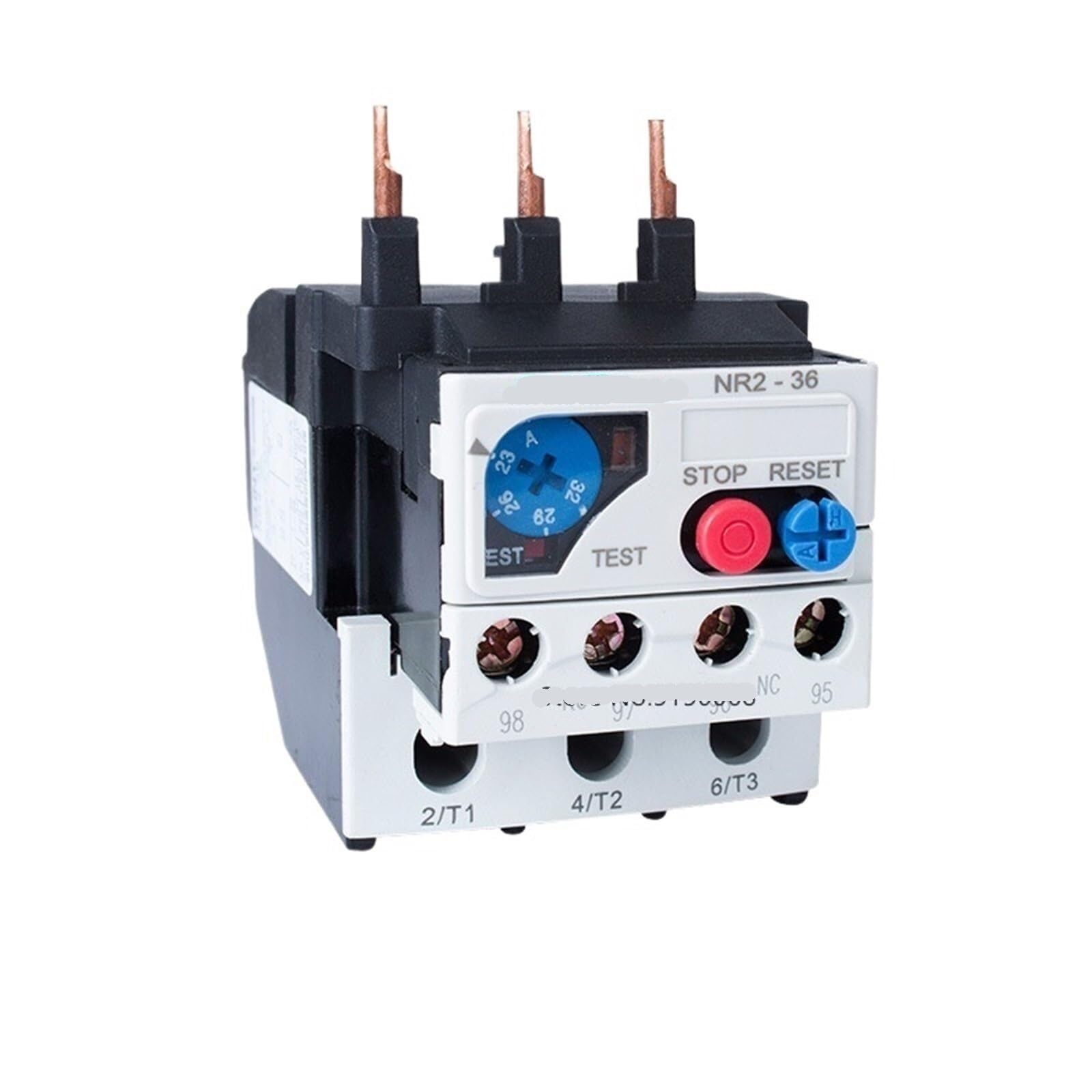 Relais thermique overload NR2 triphasé protection moteur surcharge armoire électrique 28-36A