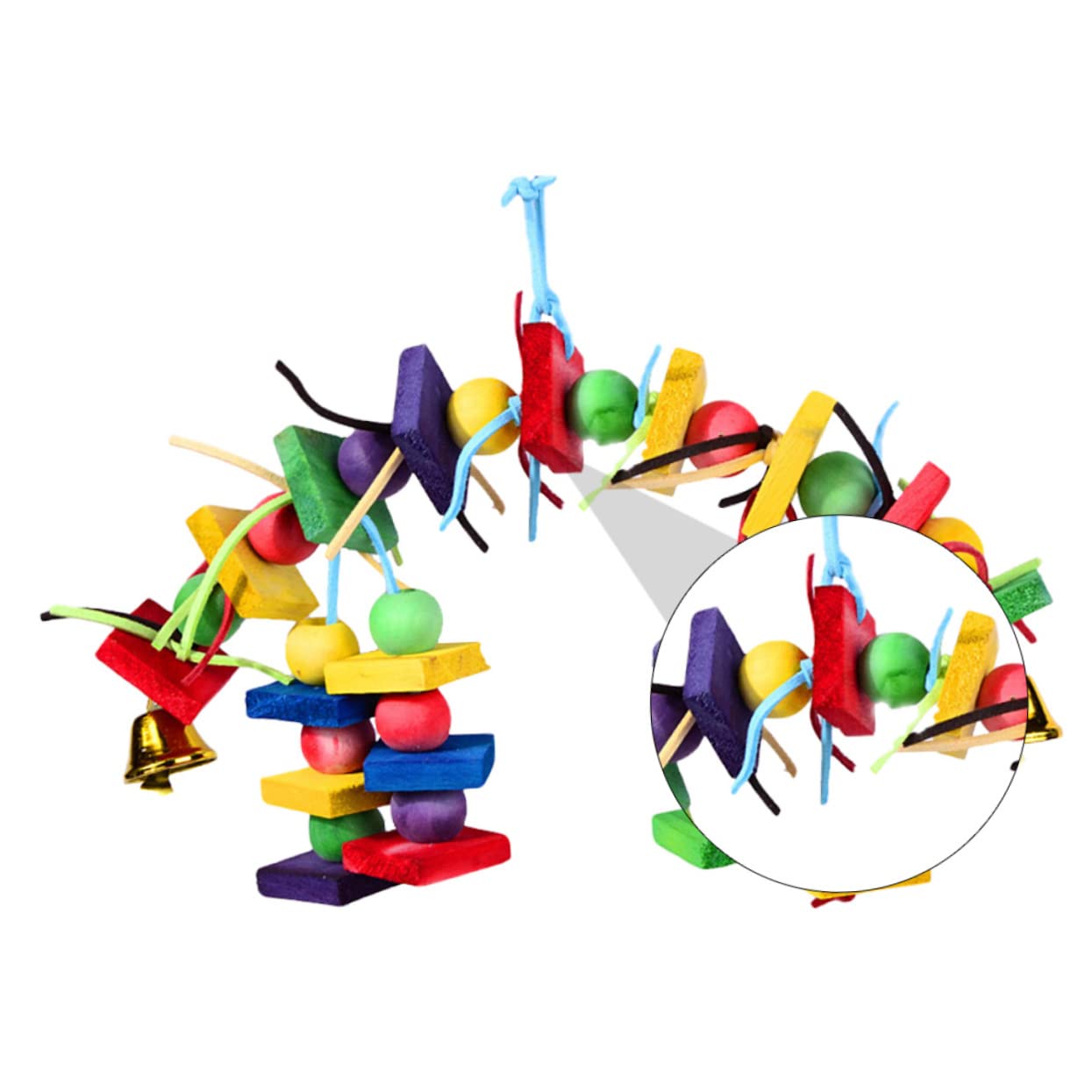 BESPORTBLE 3pezzi Giocattolo Per Pappagallo Legno Colorato Giocattolo Da Masticare Per Uccelli Accessorio Per Gioco Degli Uccelli Divertente e Resistente Per Pappagalli