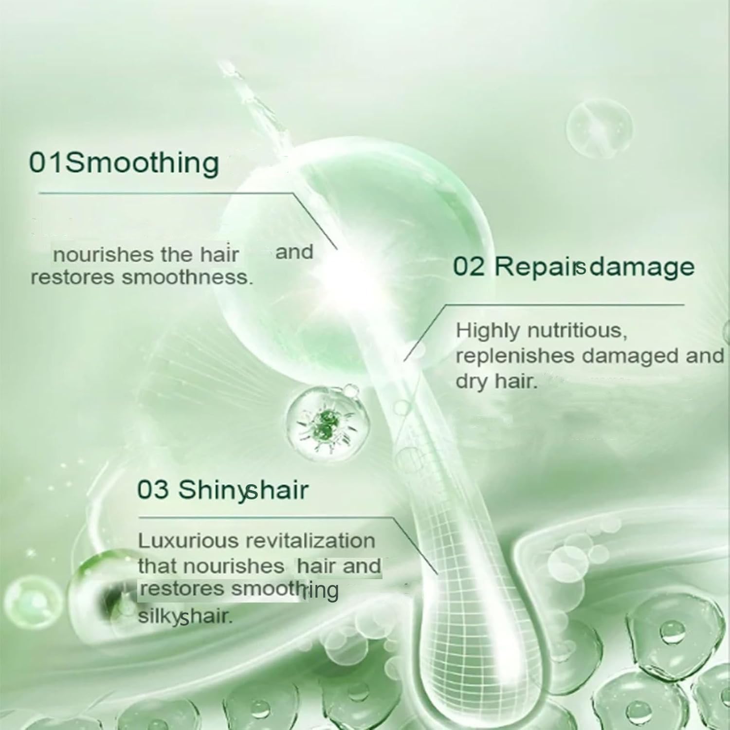 Krem do włosów polipeptydowych z keratyną, nawilżający smoothing Hair Damage Repair Cream, profesjonalny krem do włosów z keratyną do silnie farbowanych i zniszczonych włosów, polipeptydów, keratyny