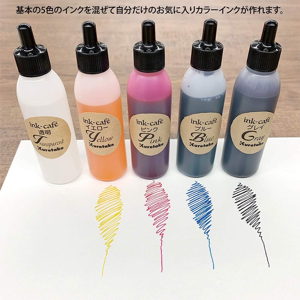 Kuretake ECF160-500 Ink Cafe Enjoying My Color Ink Making Kit, 5 Colors