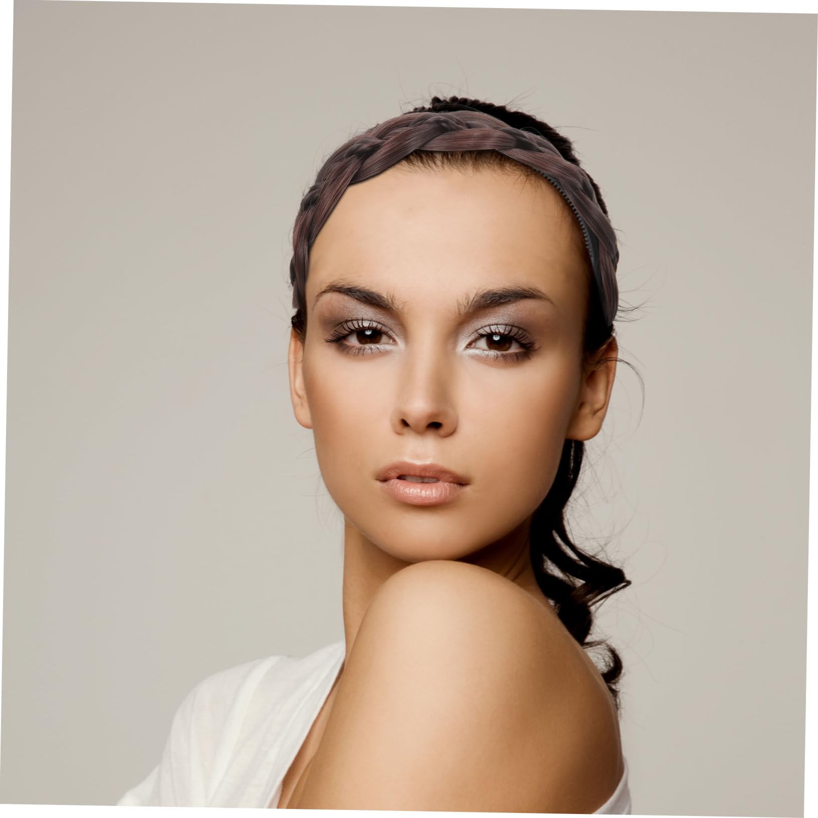 LIFKOME 4pezzi Cerchietto Intrecciato Antiscivolo Per Donne Fascia Sintetico Con Design Naturale Comoda e Leggera Per Tutti Tipi Di Acconciature Profondità