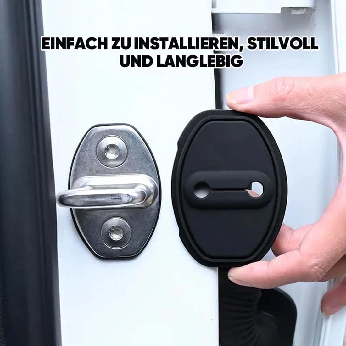 Fydun Pomello Serratura Auto, 2 Pezzi Universale Pomelli Serratura Portiera Coperchio dei Perni di Blocco della Porta Interna Manopola di Blocco Accessori per Auto Camion(Argento