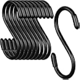 Generic 10 PCS S-Type Hooks, Versatile Heavy Duty Garage & Home Organizer, Black, Metal, Wall Mount, 10 Hooks, DJ0005