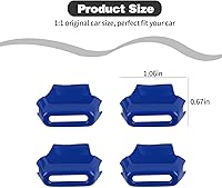 Vista 7 de Cubierta de botón de aire acondicionado para consola central Ford Bronco 2021 2022 2023 + 2/4 puertas (4 piezas, ABS, azul)