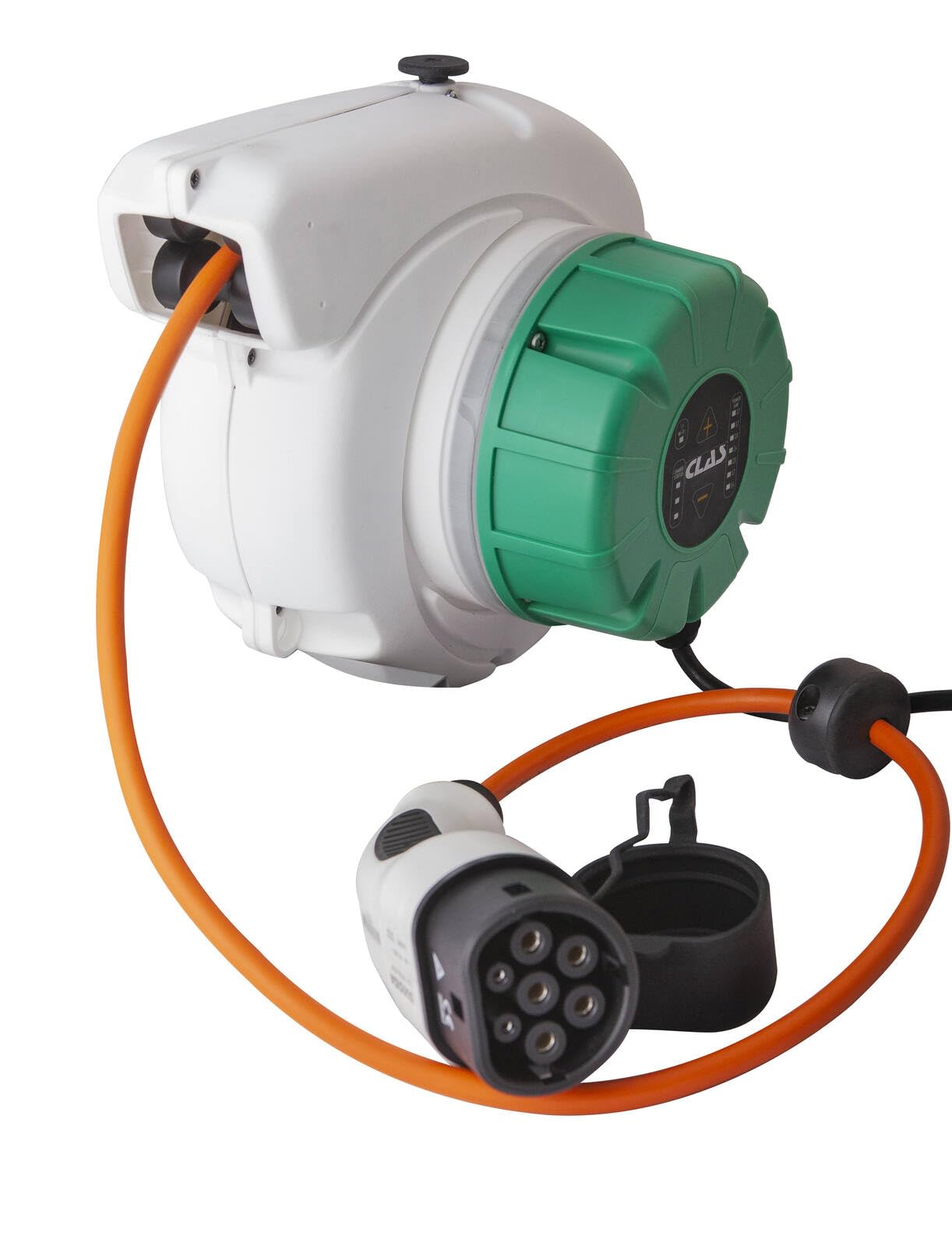 CLAS Equipements Wallbox WiFi Kabeltrommel für Stromversorgung Elektrofahrzeug Typ 2 – OE 2000