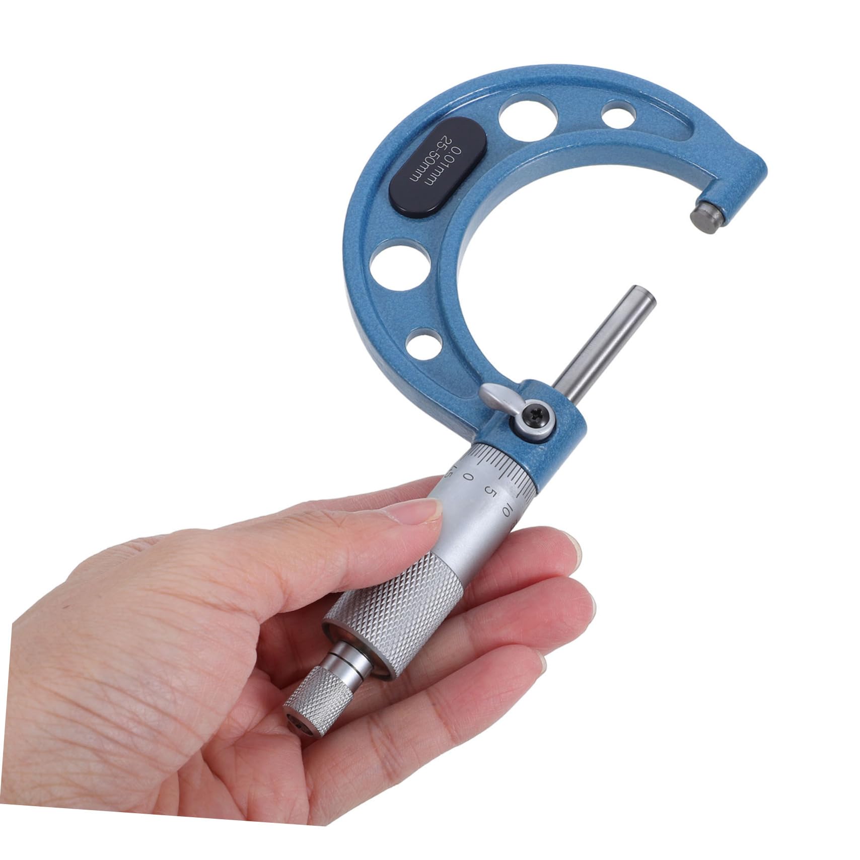 CHILDWEET Außenmikrometer für Hochpräzise Messungen Präzisions aus Edelstahl und Teilung 0,01mm mit Messbereich 25–50mm in Qualitätskontrolle und Fertigung