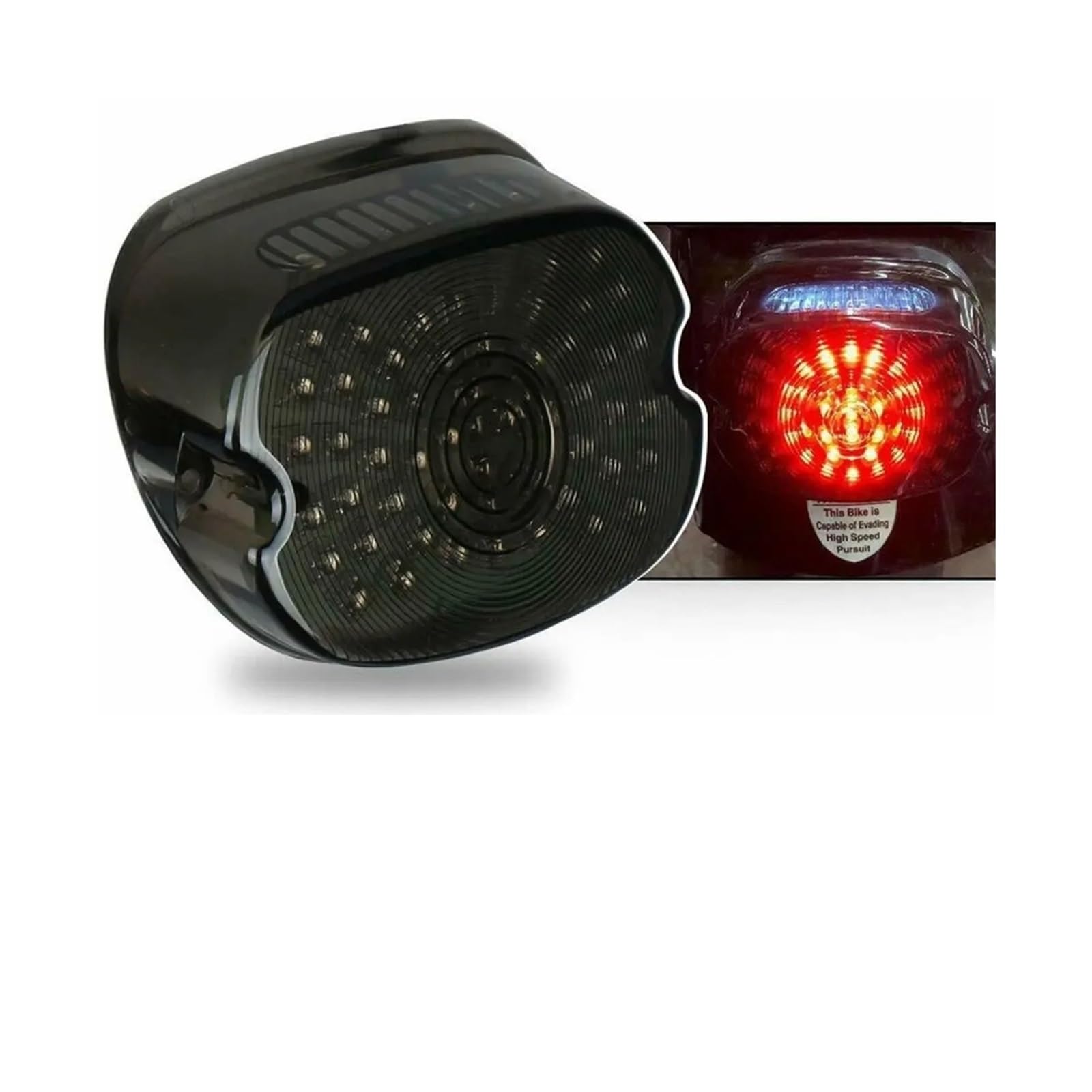 Feu Arrière Universel Moto Pour Touring Electra Glide Road Pour Softail Pour Sportster 883 48 Pour Dyna FLD Feu Arrière De Freinage Moto LED(D. Red)