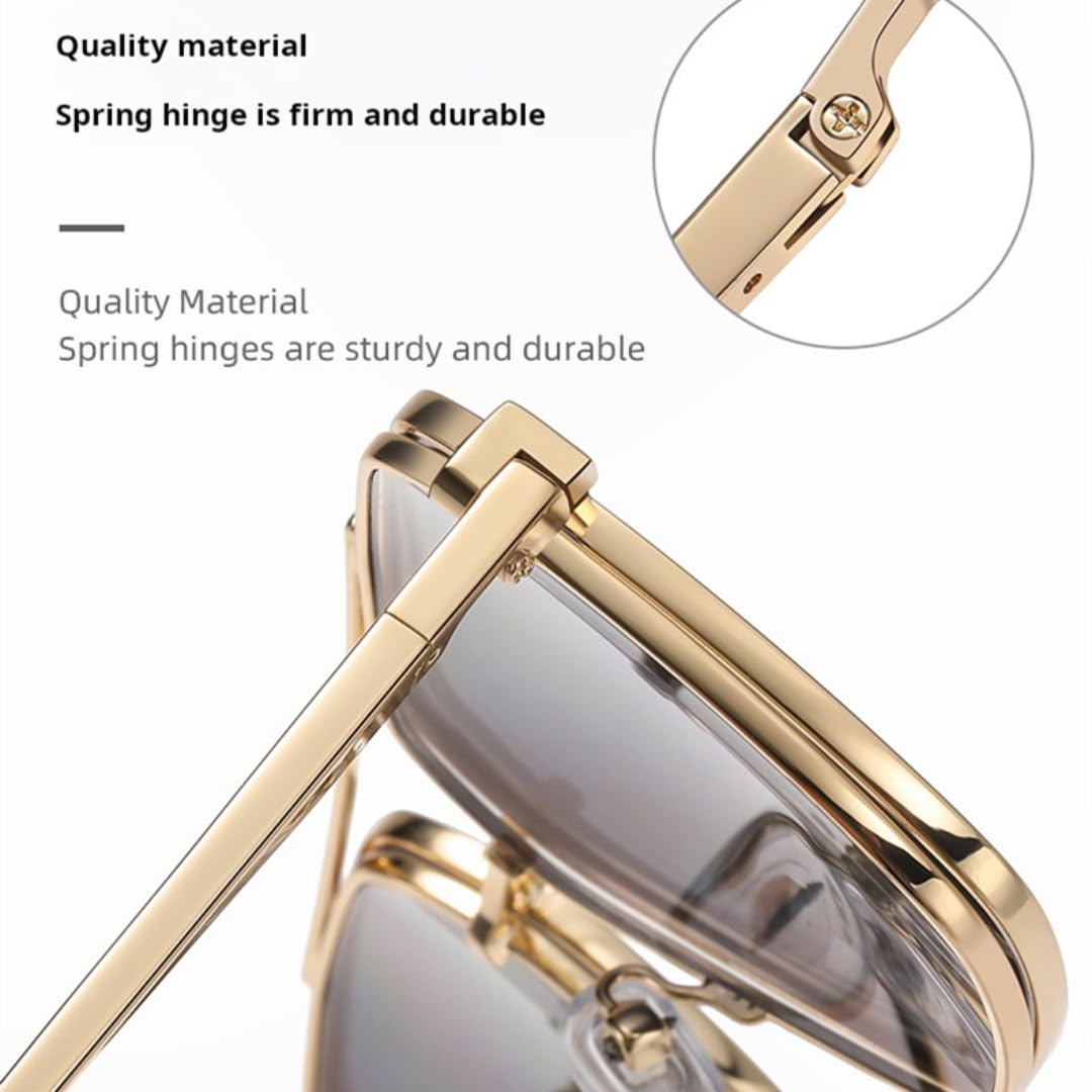 Gafas de sol de moda para hombre con clip magnético, montura de doble puente y diseño ultraligero.