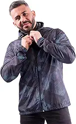 Jaqueta Masculina Corta Vento Estampada com Forro e Capuz – Esportiva, Casual, Leve e Resistente à Água – Marca SLICK – P ao EG
