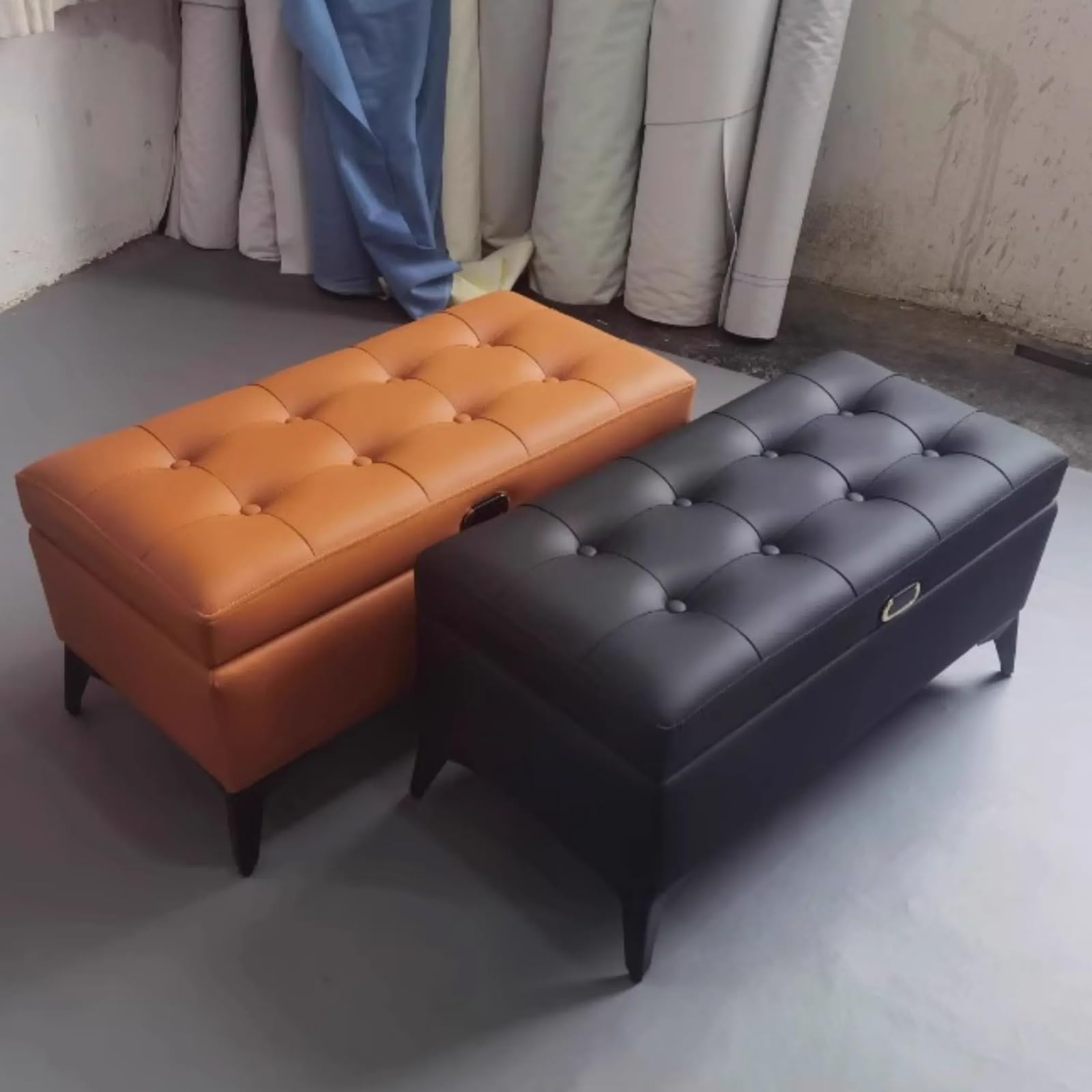 Moderno Panca per Divano,Pouf con cuscino,Panca Contenitore Camera Fondo Letto,Panca per scarpe per Uso Domestico,scarpiera ingresso,Panca Imbottita con Gambe per Ingresso,portascarpe salvaspazio.