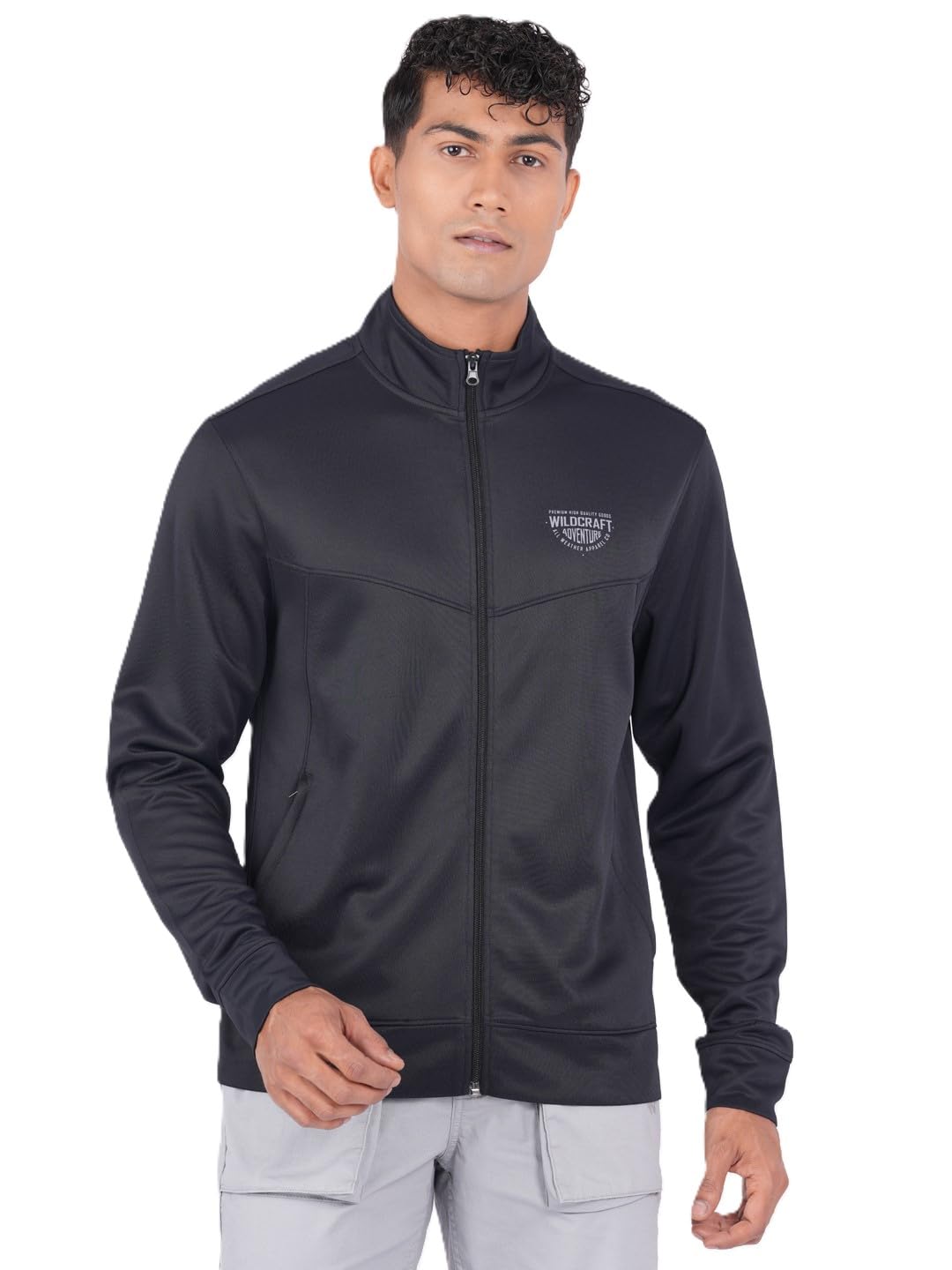 Wildcraft Men High Density Trainer Jacket|Stand Collar|Set-in Sleeves|Solid Knitted Fabric & Front Zipper-picture-20