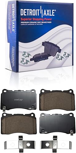 Miniatura 16 de Detroit Axle - Kit de Freno para Ford Focus 2000-2004, Pastillas de Freno Delanteras Cerámicas Traseras Semimetálicas 2001 2002 2003 Reemplazo