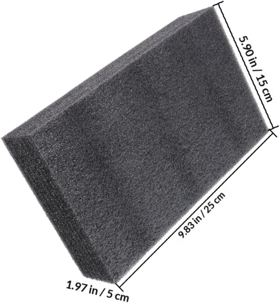 Black Foam Sheets 25x15x5cm 2pcs High-density Polyurethane Cushioning Inserts for Packaging and Craft Foam Padding for Camera Cases and Tool Box Protection