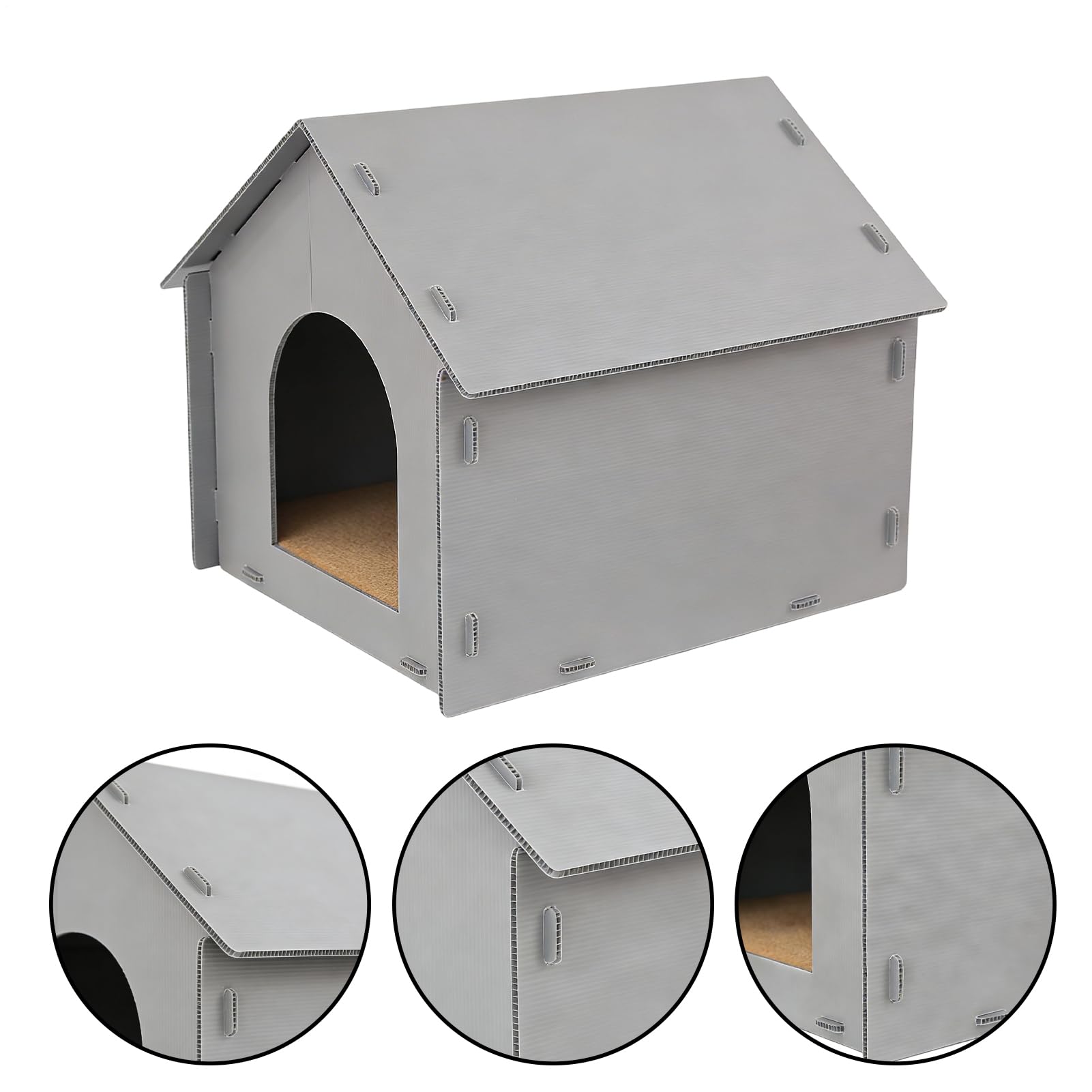 Generico Cuccia per Gatti Rifugio Chiuso Impermeabile con Cuscino | Rifugio Esterno Per Gatti Resistente Alle Intemperie Per Patio, Cortile, Giardino, Casa, E Animali Sonno Invernale
