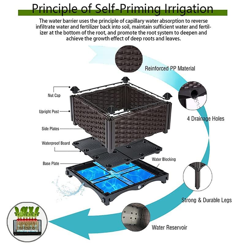TDDSS Hochbeet mit Beinen, Pflanzgefäße für OutdoorPflanzgefäß