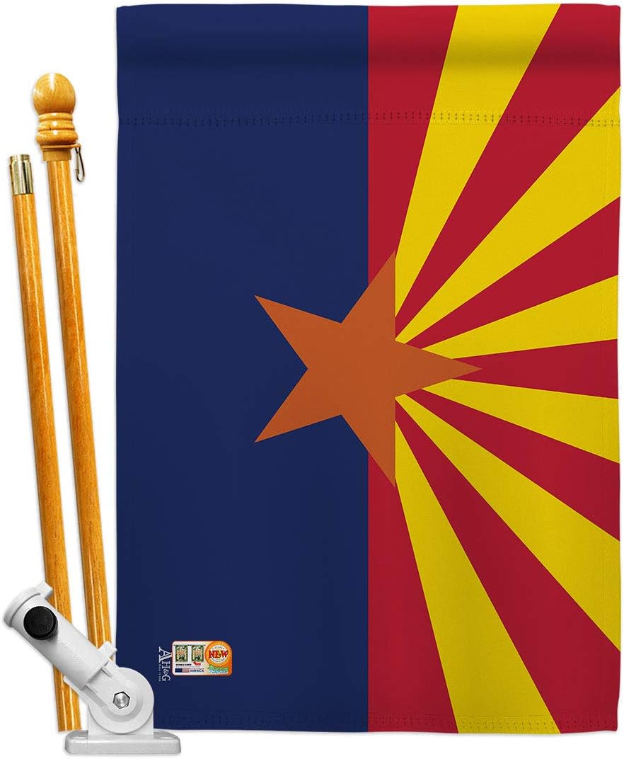 Arizona House Flag Americana States USA American Territories Republic Country Particular Area Small Decorative Gift Yard Banner Made In 28 X 40