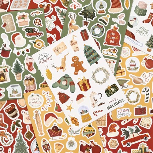 Fun Christmas Stickers for Kids Large Set of 400 Holiday Stickers for Chritmas Party Favors Gifts Cards Treats Crafts and Toys Fun Bulk Sticker Set for Xmas Gift Bags and as Stocking Stuffers