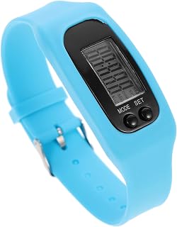 UKCOCO Pulseira De LED Para Crianças Relógio Pedômetro De Pulso De Silicone Pedômetro Para Caminhadas Relógio Digital De Fitness Azul Sílica Gel Multifuncional