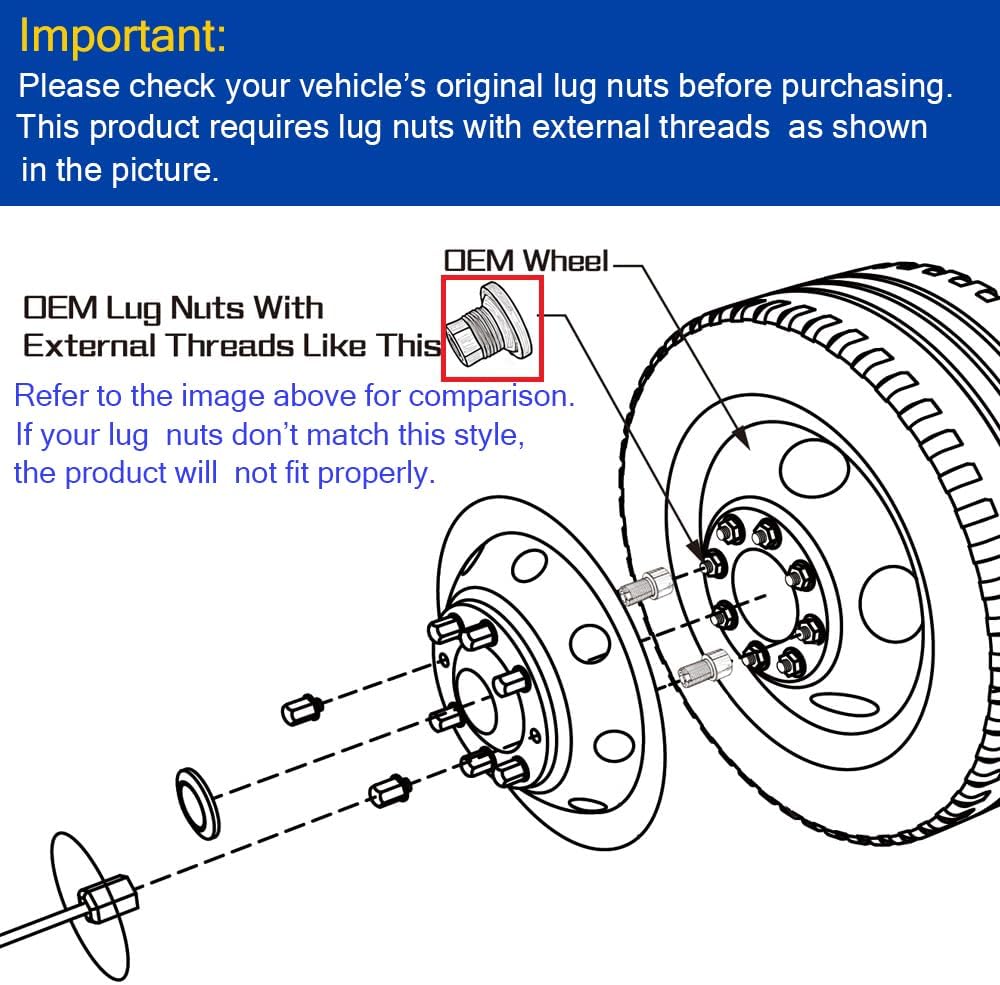 17" Protective Polished Stainless Steel Dually Wheel Simulator fit for 2011-2025 Chevry/GMC 3500 HD,4pcs Durable and Nice looking 8 Lug 5 Hand Hole Wheel Cover Bolt On Hubcaps