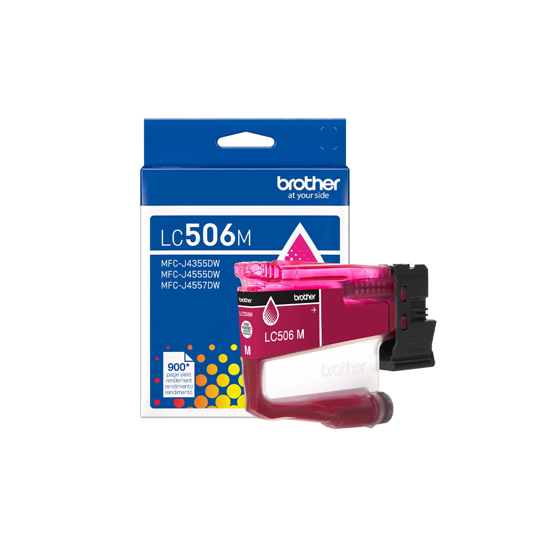 Brother Genuine LC506M Standard Yield Magenta Ink Cartridge (for use with 4355, 4555, and 4557 Printers) Brother Genuine LC506M Standard Yield Magenta Ink Cartridge (for use with 4355, 4555, and 4557 Printers)