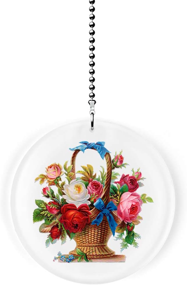Victorian Flower Basket Fan/Light Pull