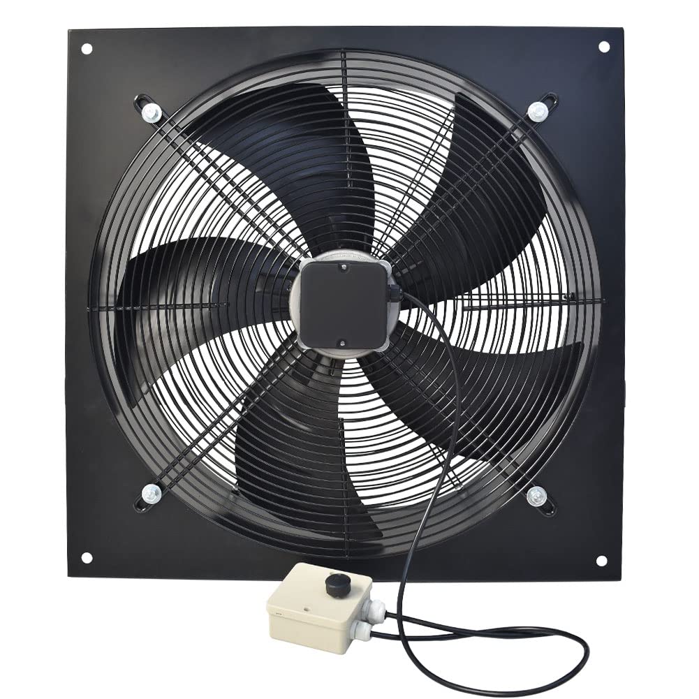 The Fellie Industrial Extractor Fan, Commercial Axial Exhaust Blower Fan, Wall Air Circulator Fans with Speed Control Regulator for Workshop