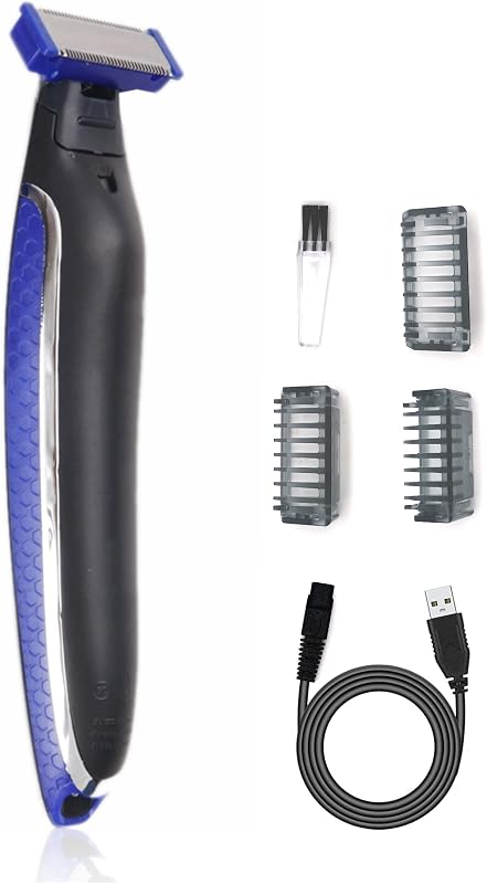 Aparador de barba e pelos corporais ARICEAN recarregável com luz LED, cabeça articulada e acessórios