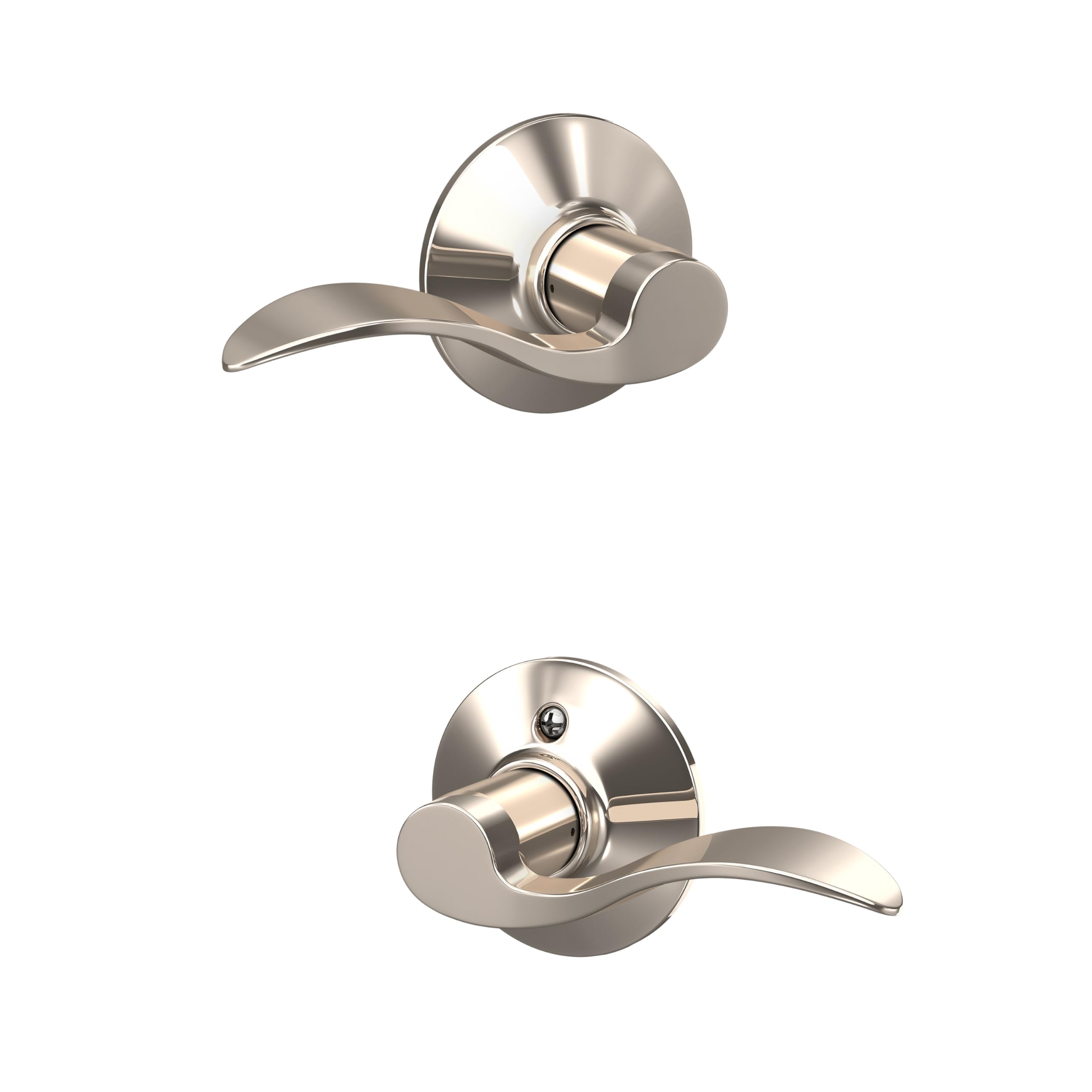 Schlage Accent Hall/Closet Passage Door Handle, Reversible, Polished Nickel