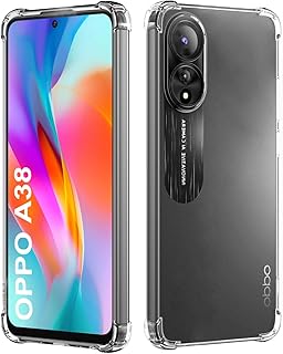 جراب حماية خلفي لموبايل أوبو A38 4G/أوبو A18 4G من ايزو اي يأتي مع وسادة هوائية ممتصة للصدمات لحماية كاملة السيليكون والبولي يوريثين الحراري الناعم والرقيق للغاية شفاف