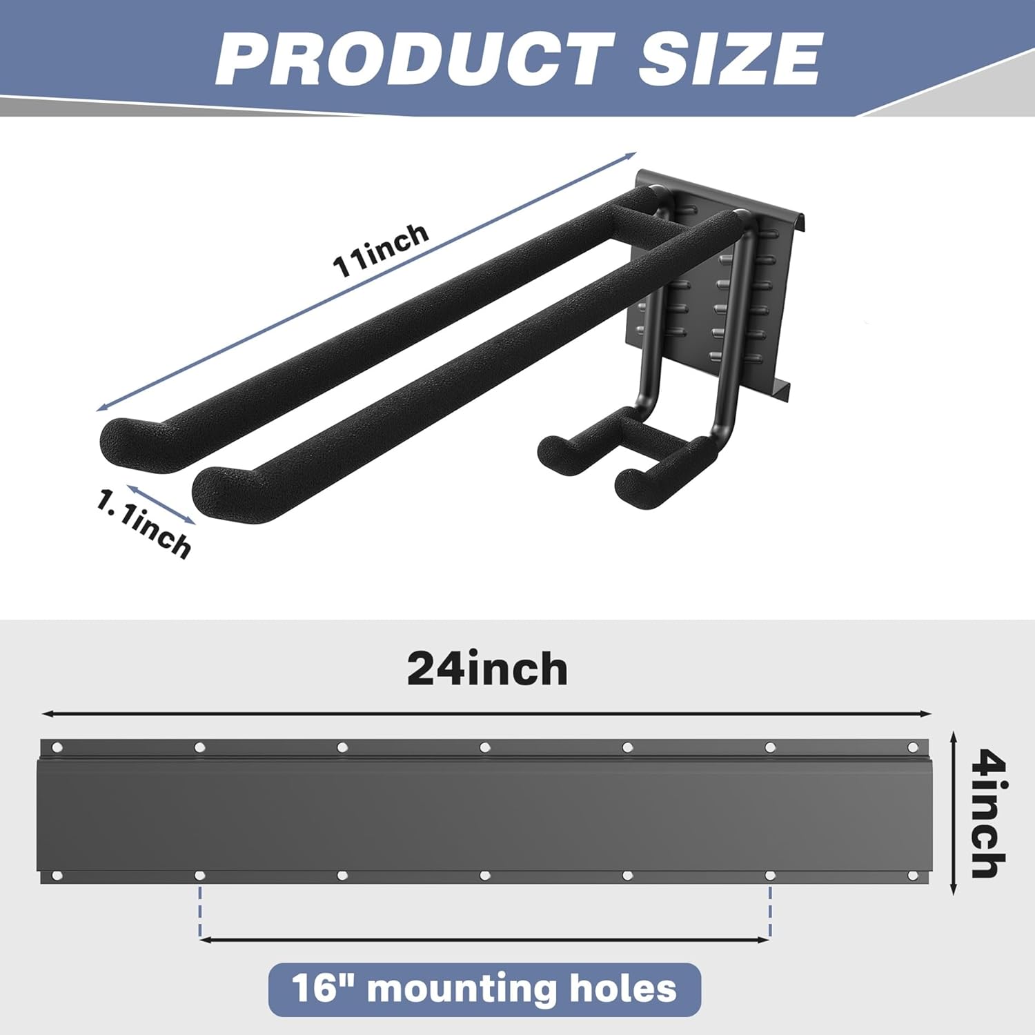 WALMANN Garage Storage Organization Wall Ski Rack 8 Pairs of Skis Mount Ski Hanger for Garage Snowboard Wall Rack Holds Up to 400 lbs